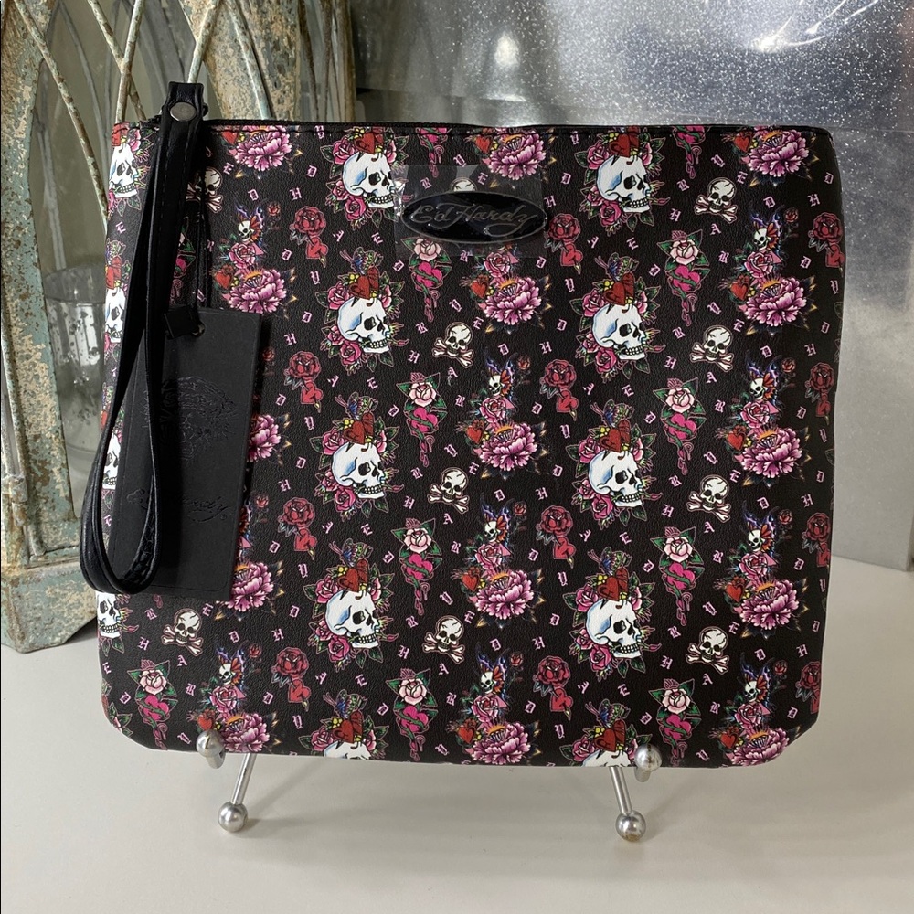 Ed Hardy clutch Wristlet - Picture 2 of 9